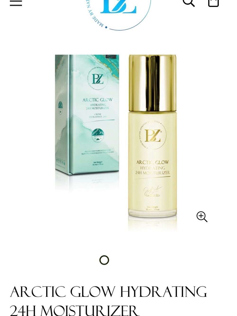 BNIB Below Zero Arctic Glow Hydrating 24H Moisturizer - Cream, retail $300